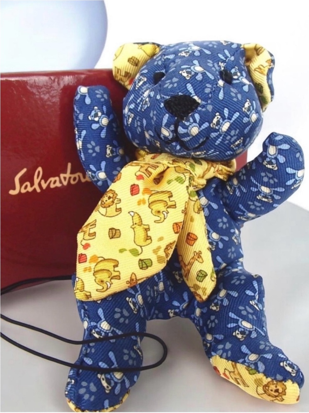 Salvatore Ferragamo Silk Bear Plush Keychain/Bag Charm 🥳🥳❌❌👀